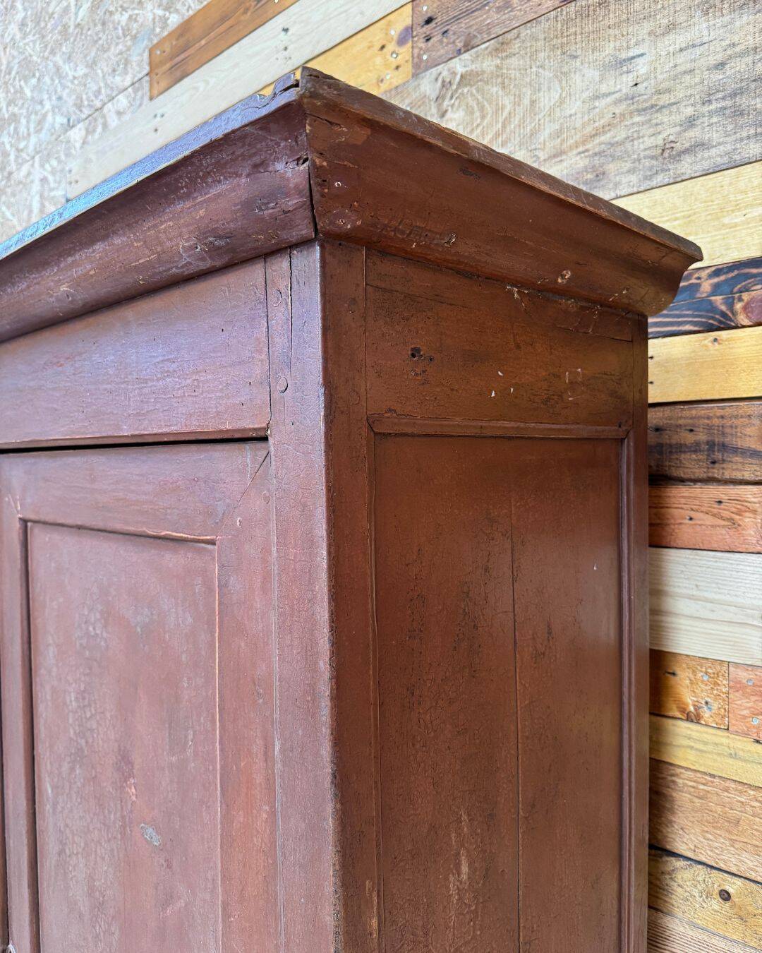 Antique Parisian wardrobe in solid wood