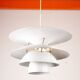 Danish brushed metal pendant light, Poulsen "Charlottenborg" model.