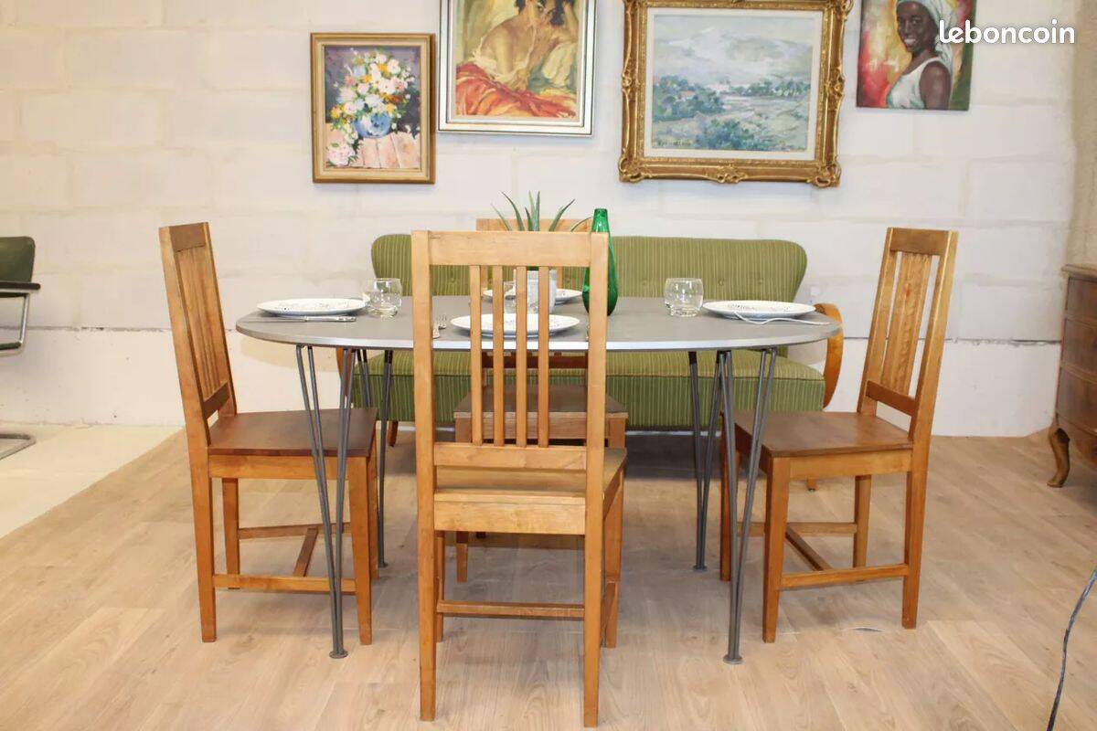 Chairs (6) birch Sweden 1960