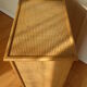 Chest of drawers vintage wood and rattan blond 4 drawers ca 1970