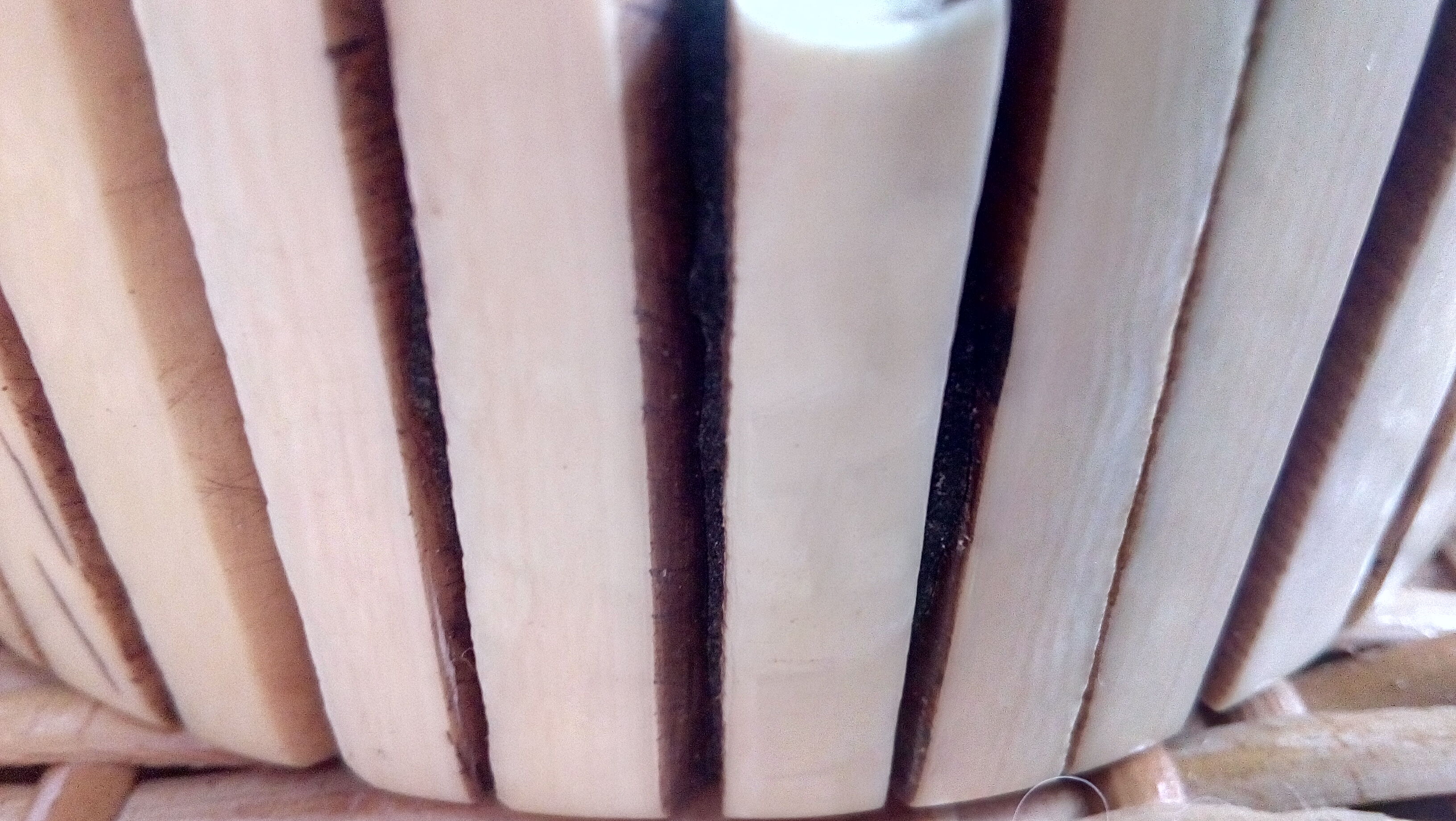 Ethnic ashtray wood and bone