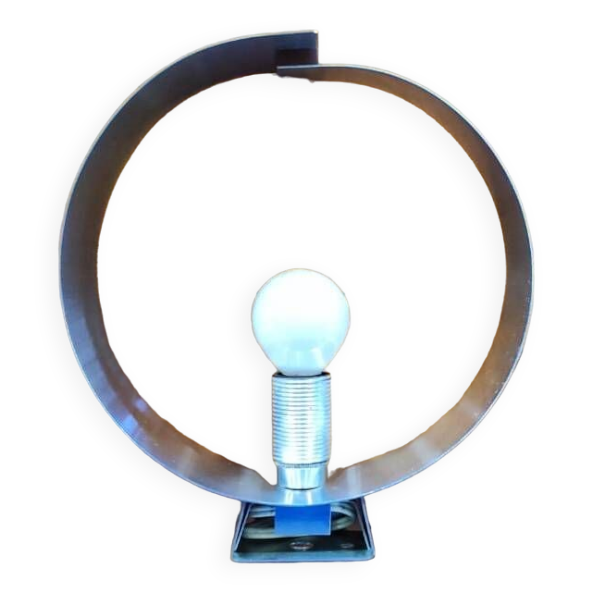 Vintage brushed aluminum wall lamp 1970s