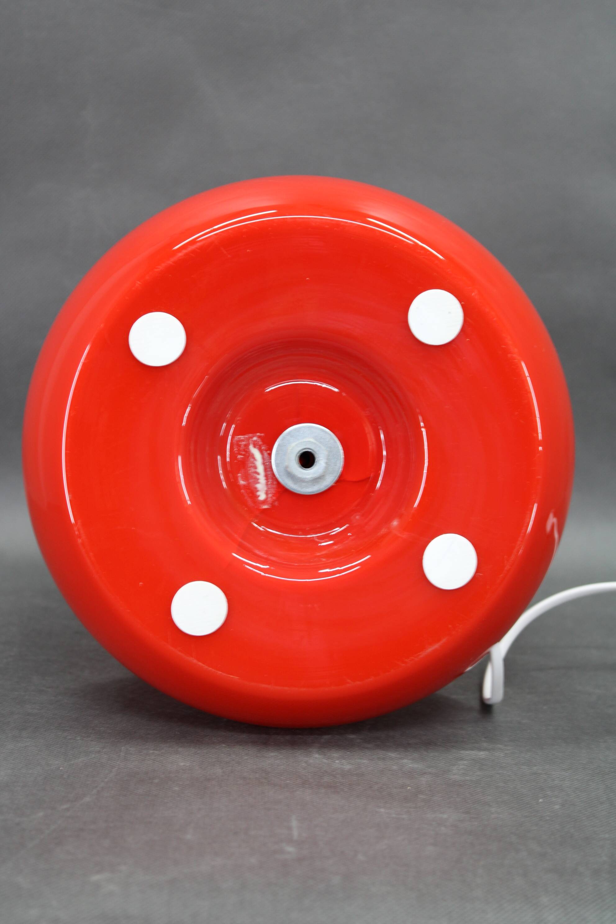 Opaline glass mushroom table lamp, Space Age, Czechoslovakia, 1970s