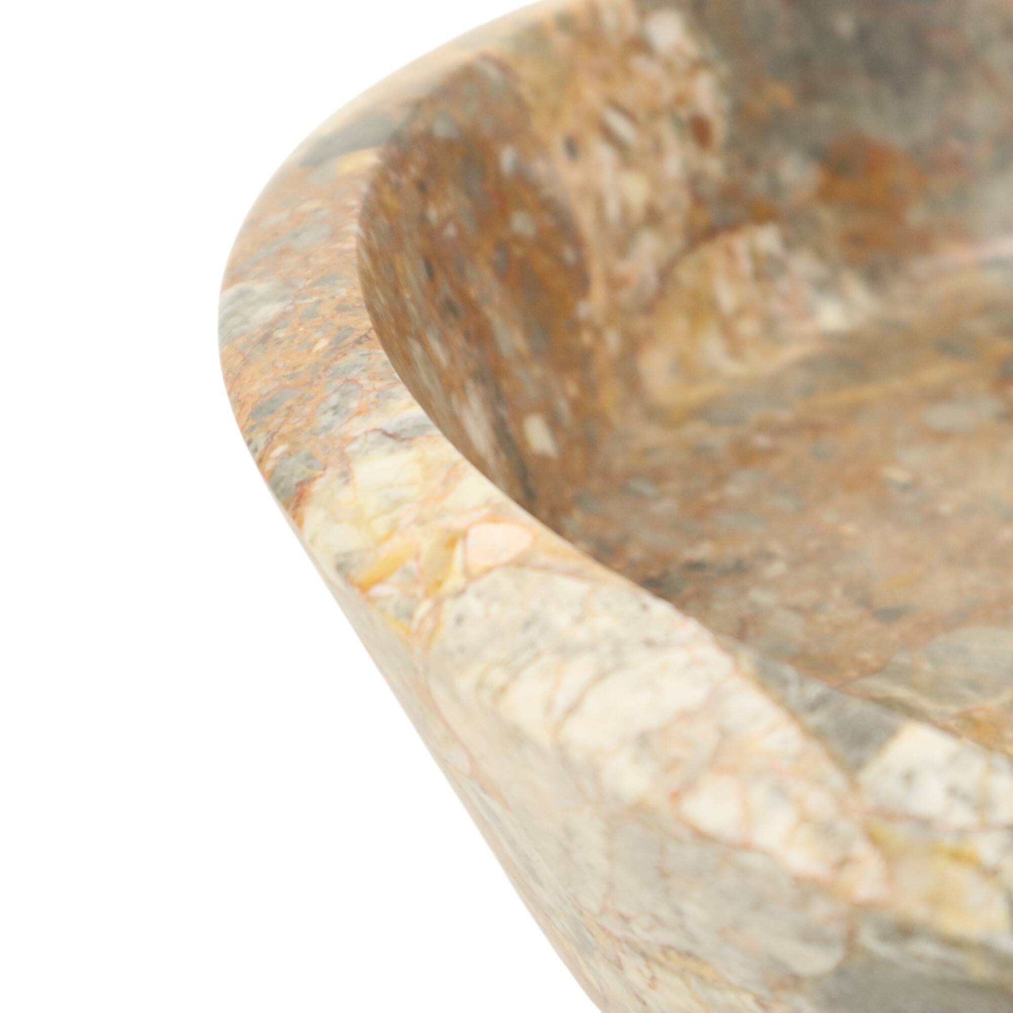 Heavy Large Marble Fruit Bowl XL Natural Stone 40cm