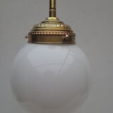 brass and white opaline hanging