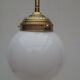 Suspension laiton et opaline blanche