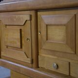 Brutalist Art Deco oak sideboard in the style of Charles Dudouyt / Gaston Poisson