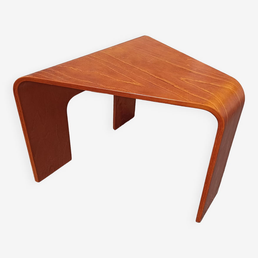 Table Basse tripode bois courbé - design scandinave - 1980 | Selency
