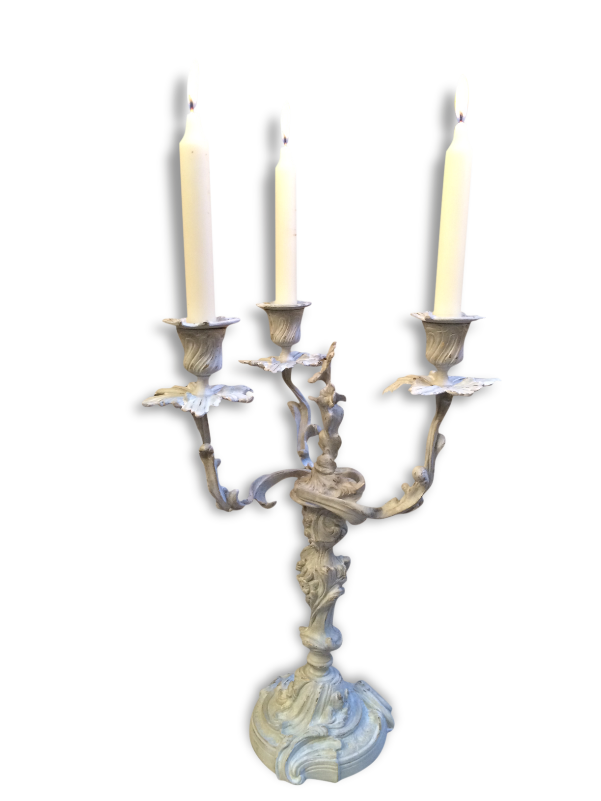 Chandelier 3 branches en bronze Selency