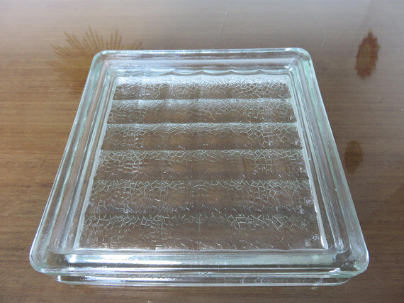 Paved  glass ashtray 50s 60s