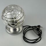 60s 70s table lamp bedside lamp chrome Doria glass space age design