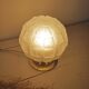Table lamp with glass check pattern