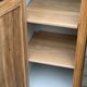 Rare pair of Art Deco glass columns in solid walnut – renovated