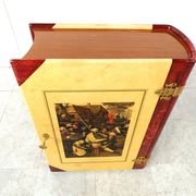 Italian Goatskin Book Shaped Dry Bar Cabinet by Aldo Tura, 1950s