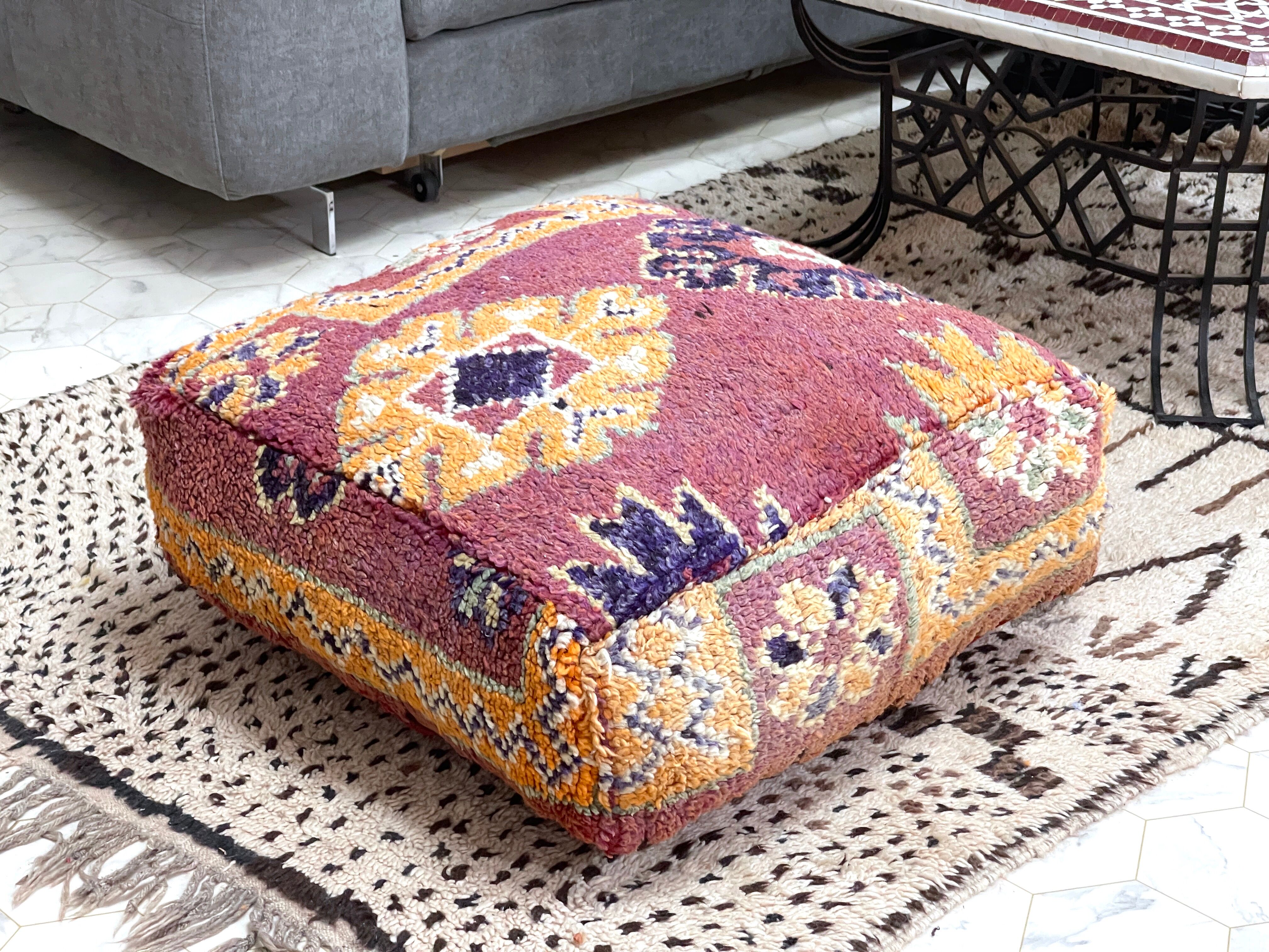 Moroccan kilim pouf