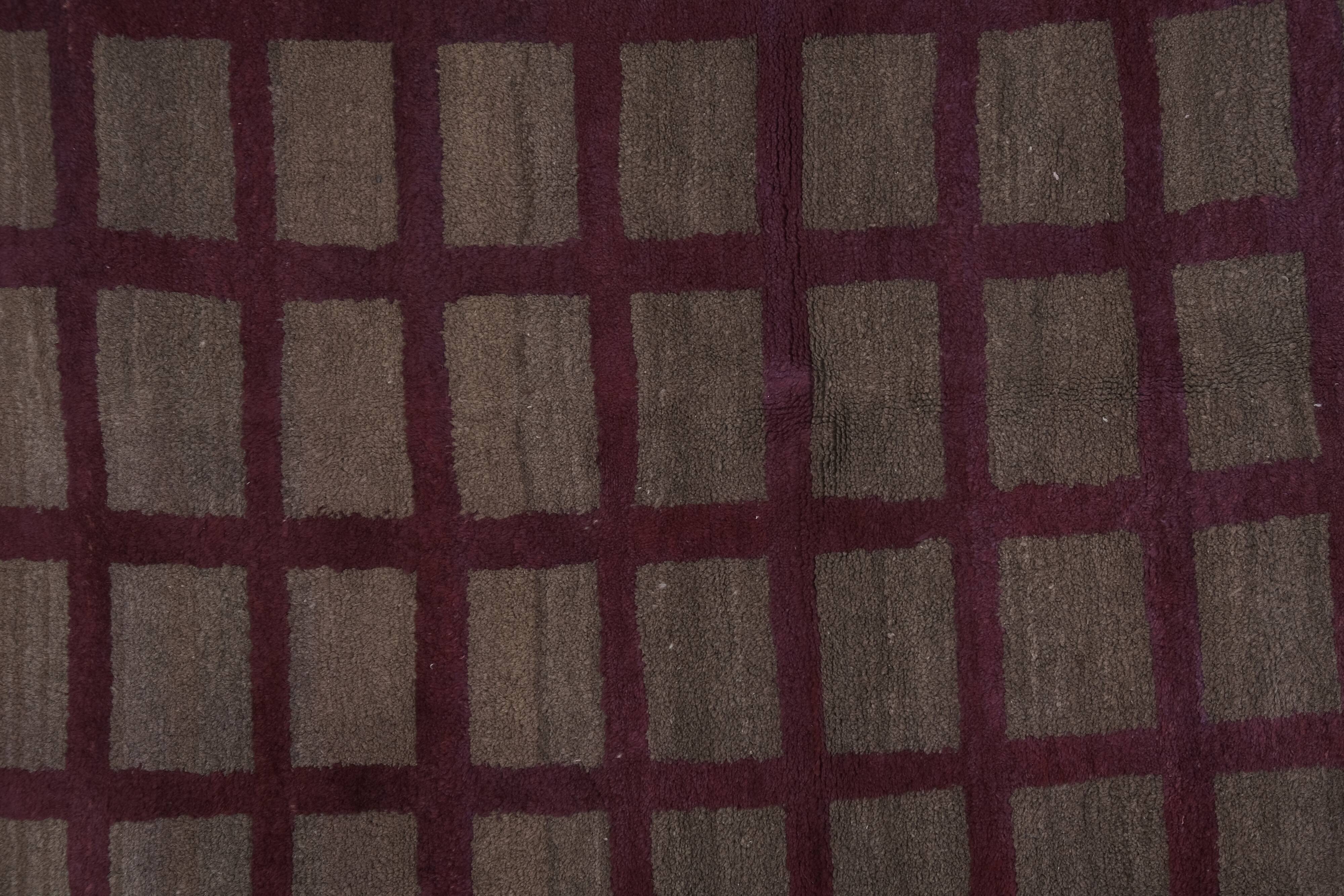 1980s Angora Gray Wool Shaggy Tulu Rug 3'8" X 6'10"