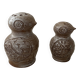 Stoneware owl salt and pepper shakers by Jeanne and Norbert Pierlot
