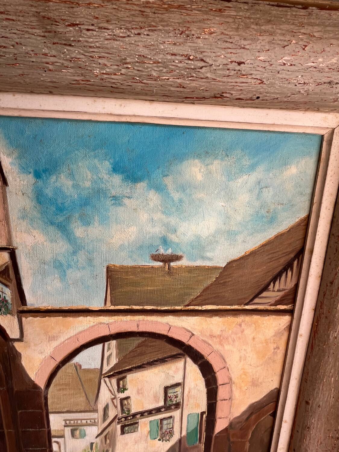Tableau d'une cour Strasbourgeoise