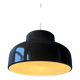 Vintage mid-century brown metal pendant light