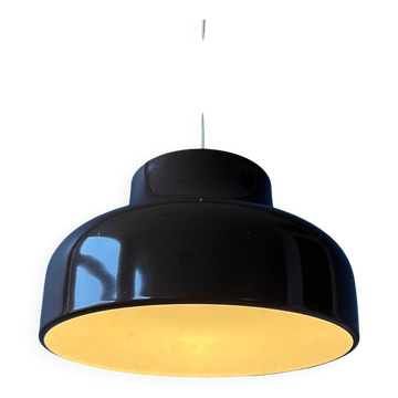 Suspension vintage mid-century en métal marron