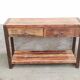 Console 2 drawers in old wood