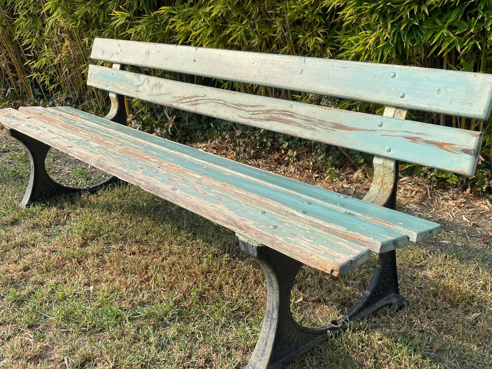 Antique garden bench
