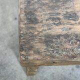 Small stool, side stool in old teak, footrest