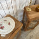Lot de 2 Vitrines art déco bois massif