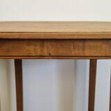 Oval side table with double top in wood - Art Deco style 1940s