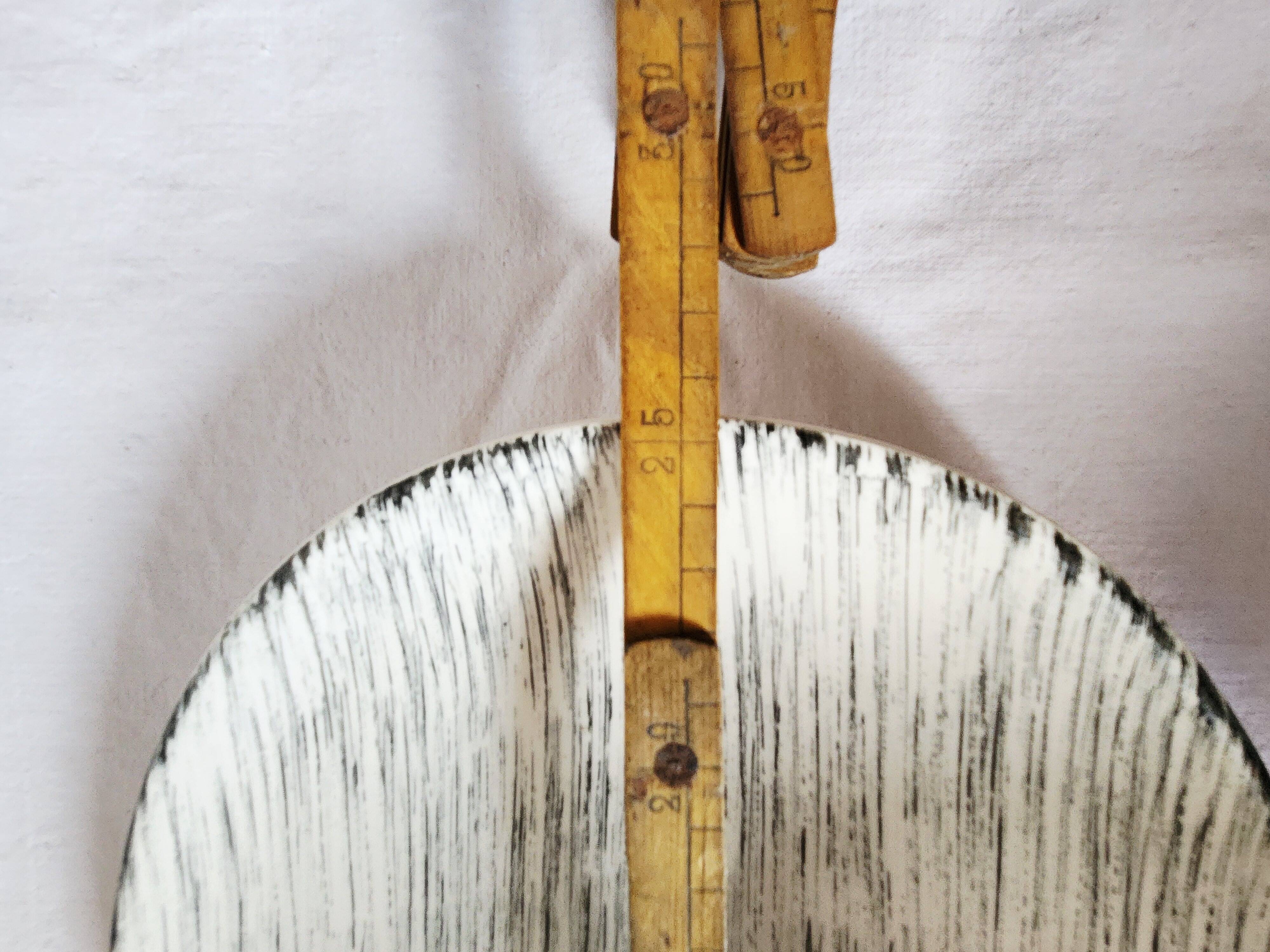 Vintage french 1960s salins tolede - toledo dinner plates black olive