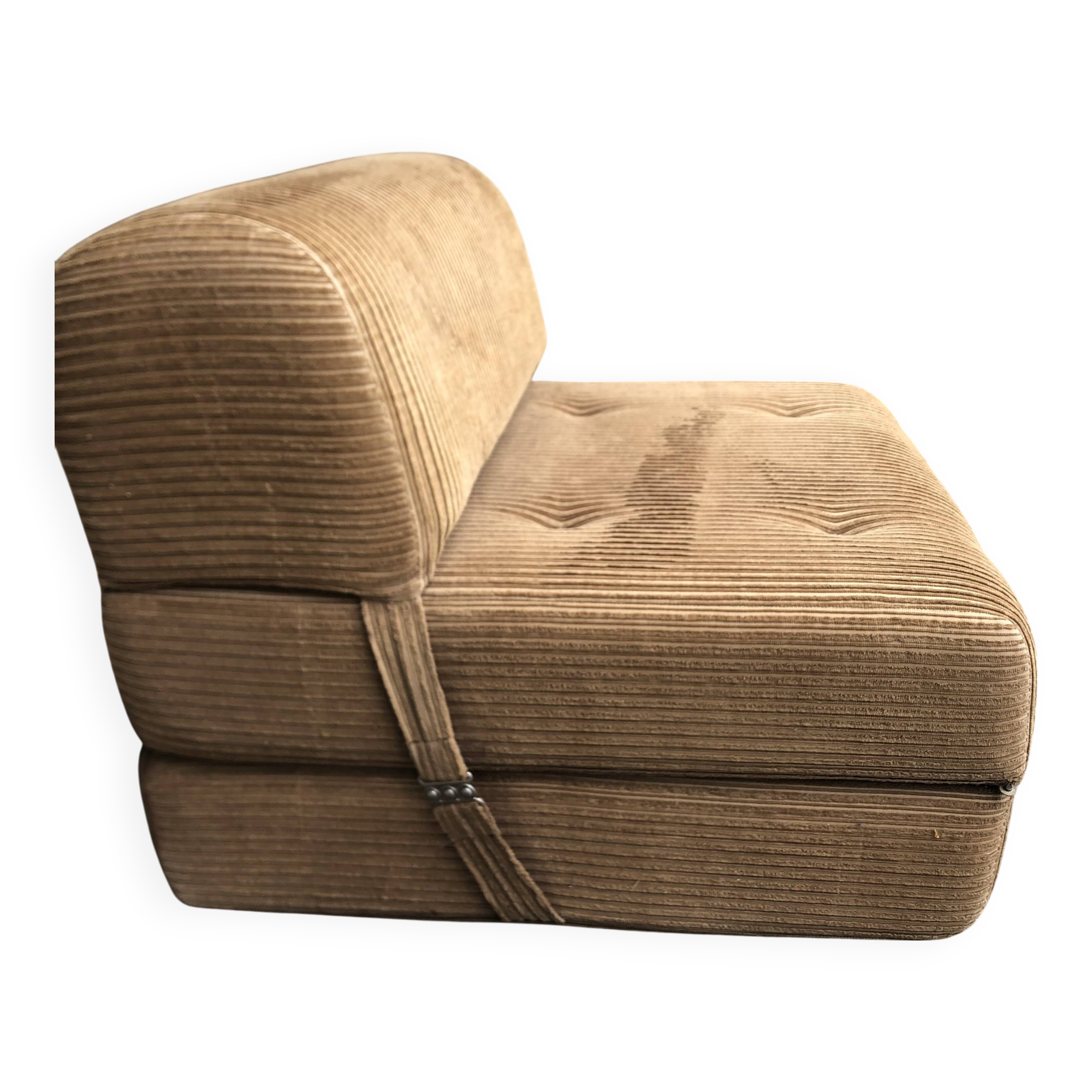 Vintage 70s corduroy armchair