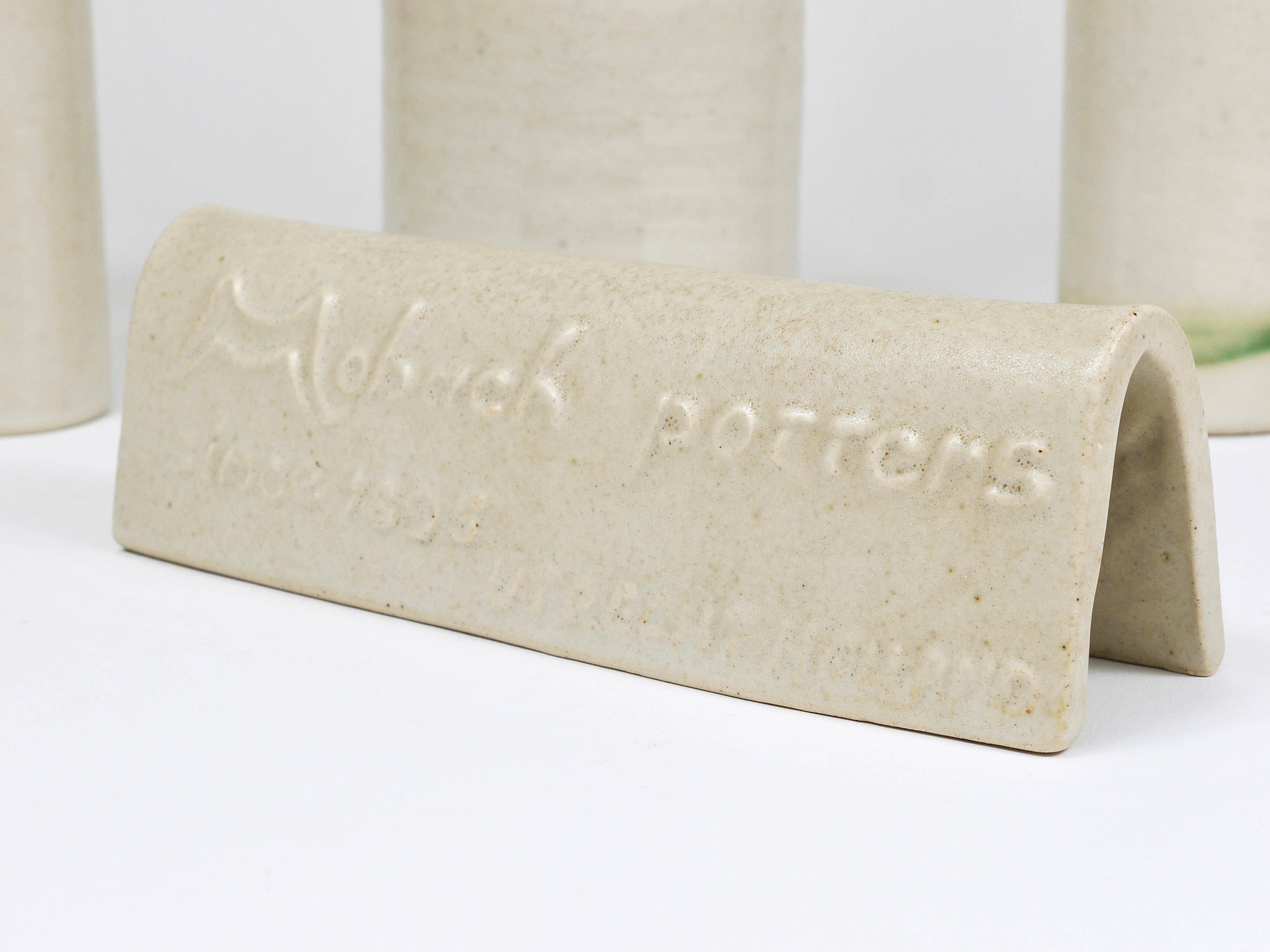 Piet Knepper 3 studio vases in ceramic by Mobach, Netherlands, 1970s