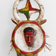 Polychrome carved wooden African mask
