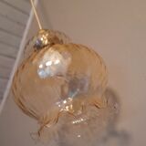 Tulip suspension amber glass, vintage