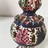Openwork glazed ceramic candlestick-lantern – Tunisia, 1960s–1980s
