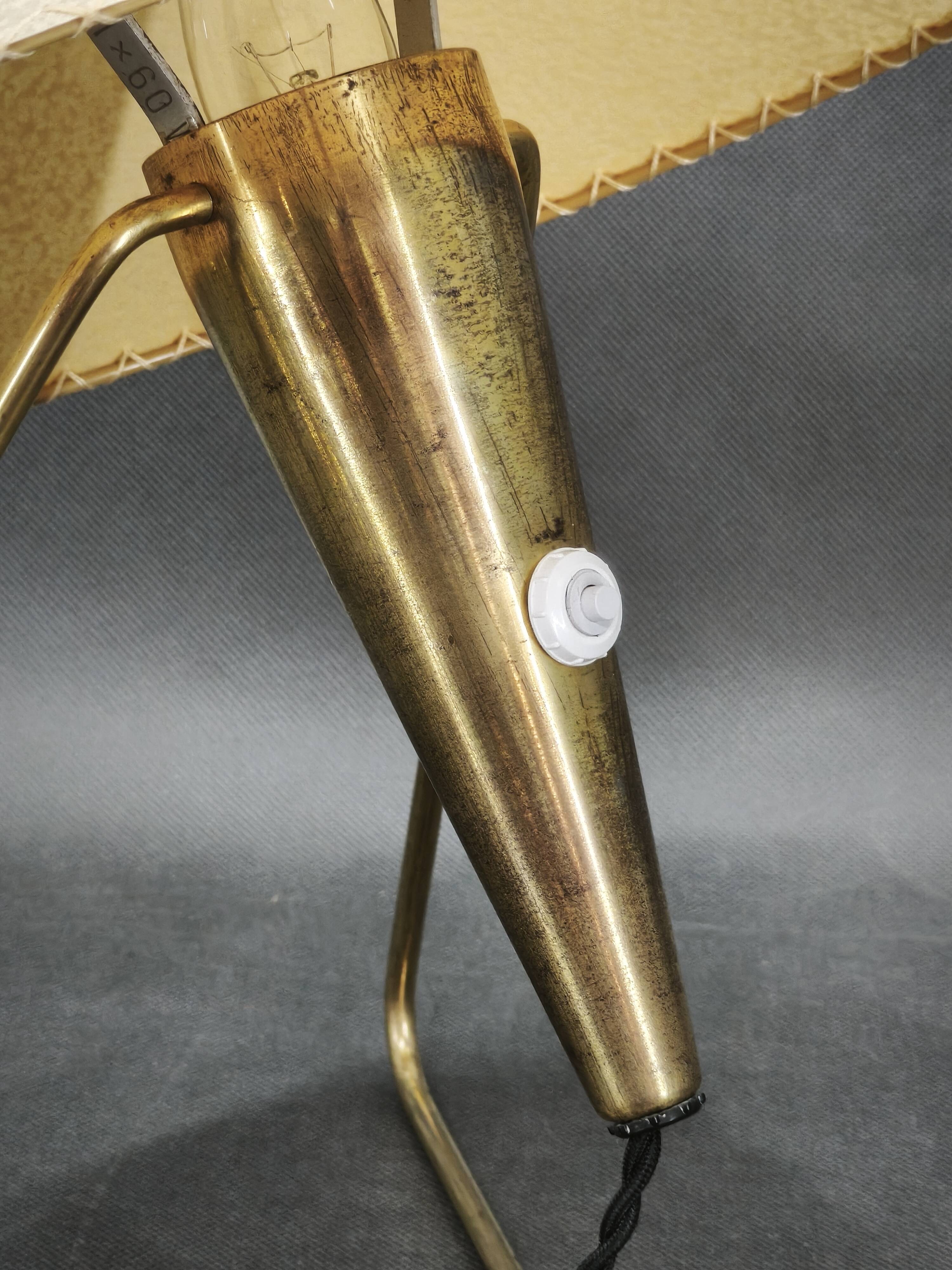 1960s Brass Table Lamp by Helena Frantová, Czechoslovakia