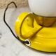 Bedside lamp vintage 60s tole enamelled opaline glass