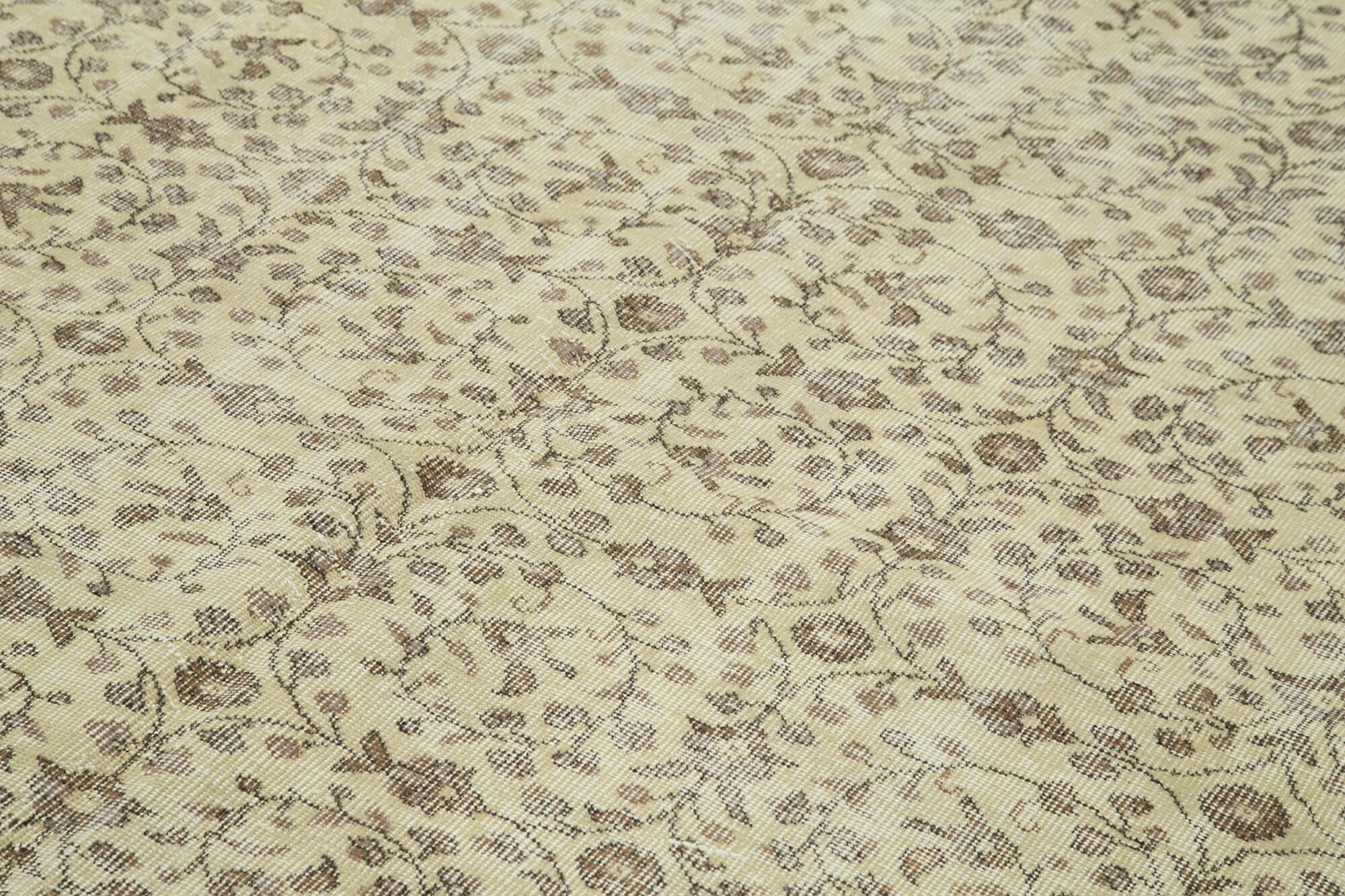 Handmade one-of-a-kind oriental beige carpet 197 cm x 300 cm
