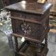 Meuble d’appoint / chevet Breton ancien en chene sculpté / XIXeme