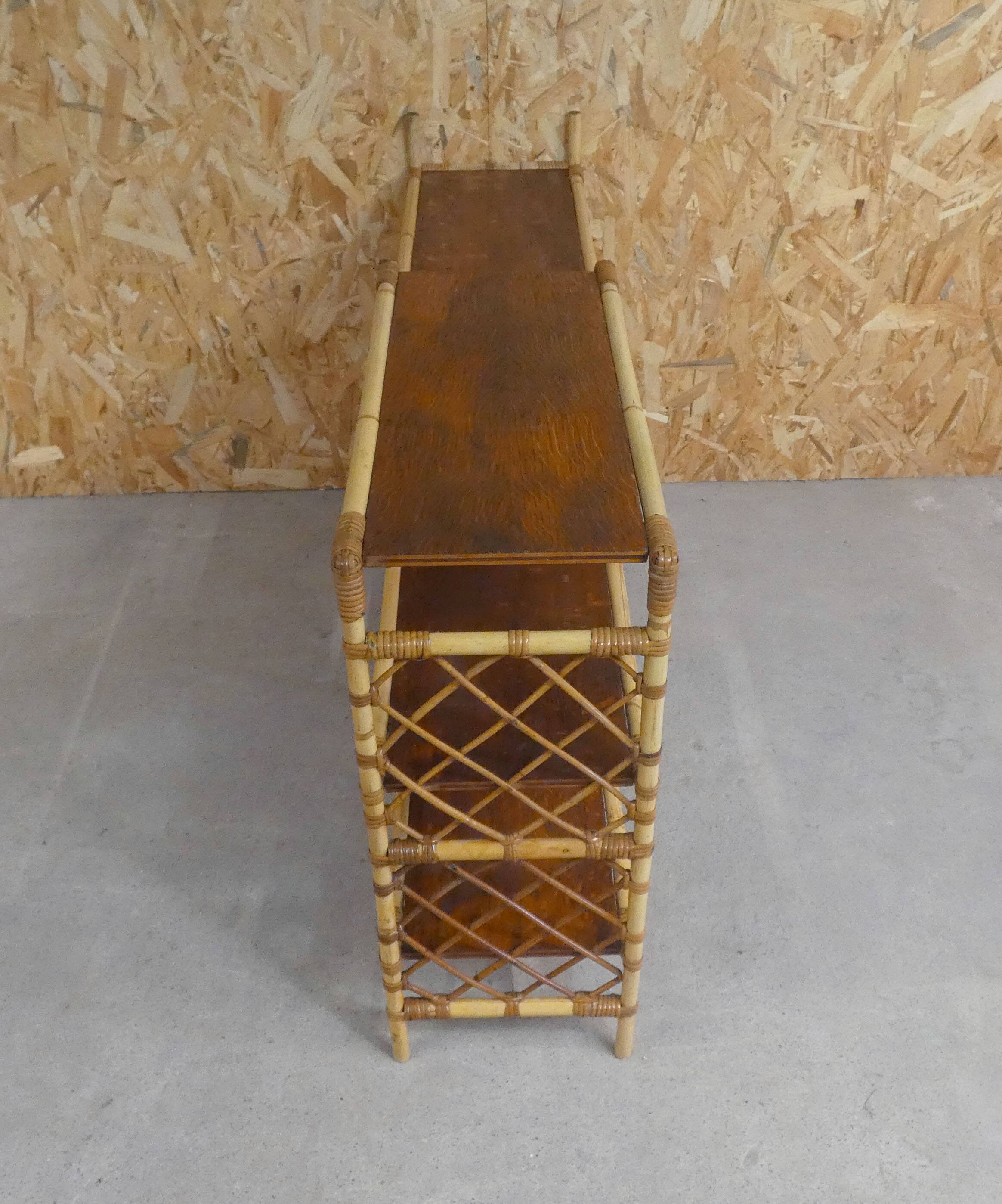 Rattan console shelf sideboard