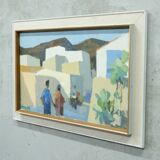 Stig Wernheden, Scandinavian Modern Landscape, 1960s, Oil on Canvas, Framed