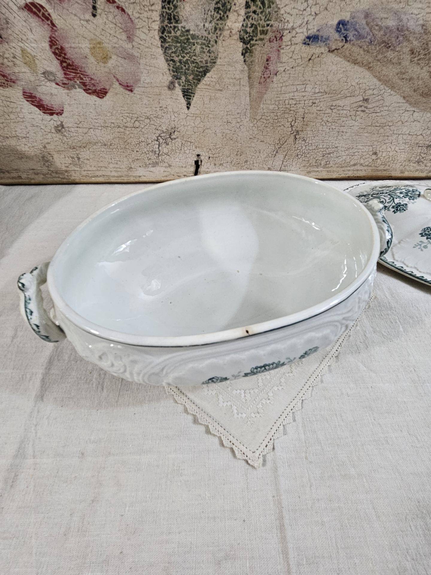 Small iron clay soup tureen