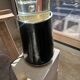VISTOSI - RARE LAMP WITH LEATHER BASE AND GLASS - ITALY - 1970