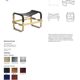 Footrest in Aged Brass and Navy Blue Leather, Contemporary Style