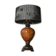 Ancient balustre lamp laurie light ceramics - lamp-day black fabric vintage
