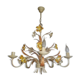 Lustre floral Italien en tôle