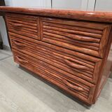 Maugrion rattan chest of drawers