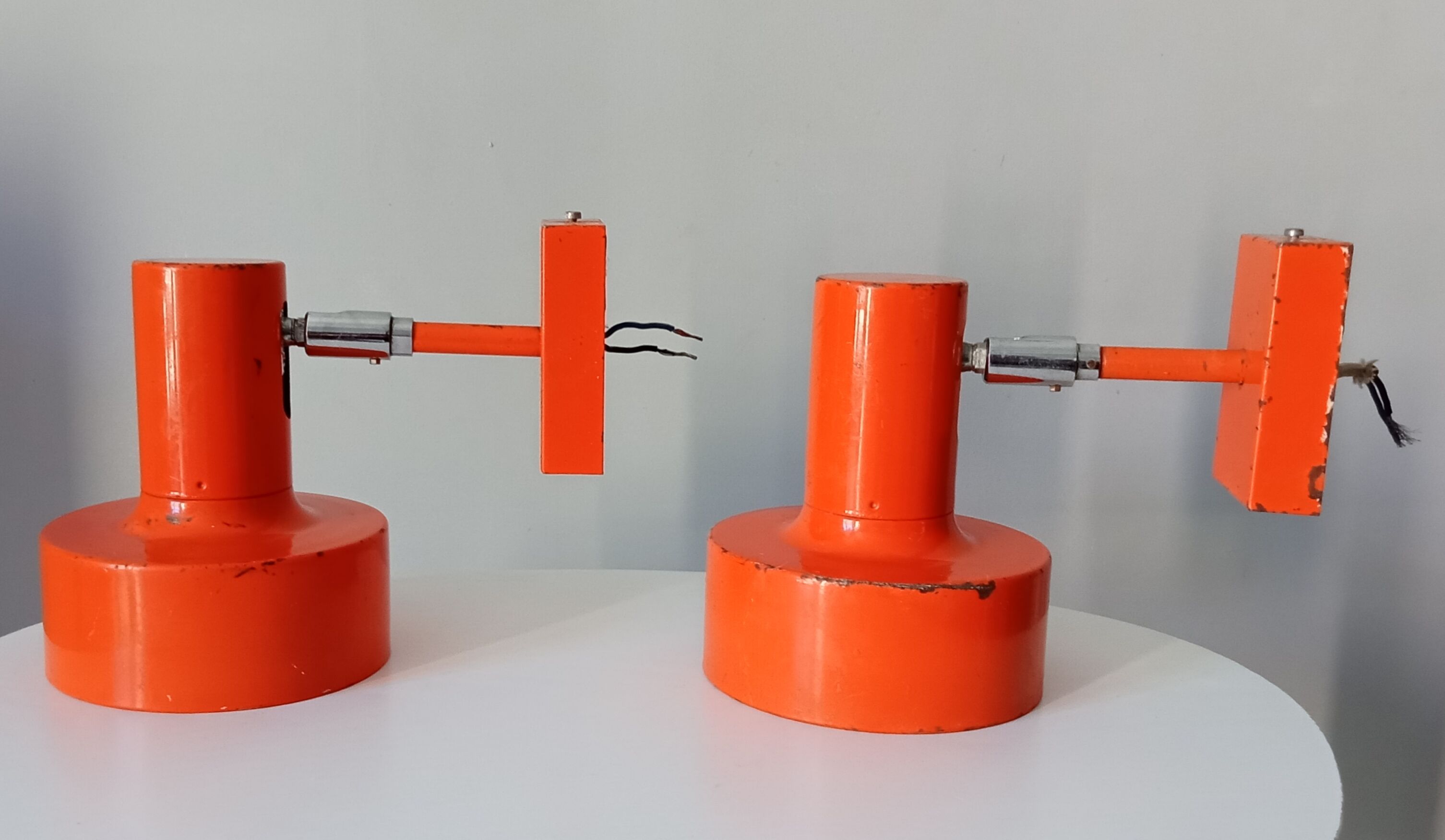 Pair of vintage wall lamps 70s