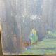 Old painting, landscape Monts du Lyonnais, signed, mid-twentieth century