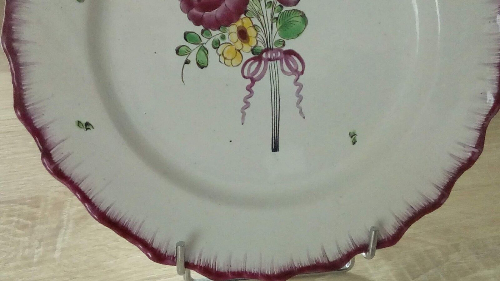 Les islettes earthenware plate late 19th century